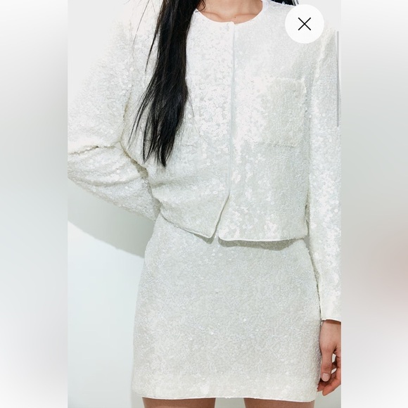 New H&M Sequined Blazer And Skirt Set - Picture 5 of 10